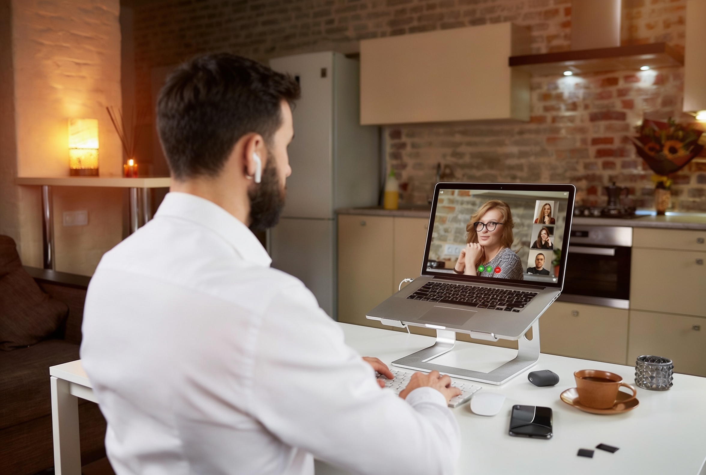 A female CEO working on a laptop with colleagues collaborating around her in a bright office, representing the executive and assistant partnership