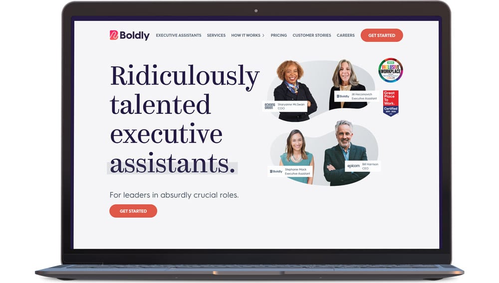 Boldly premium virtual assistant service website
