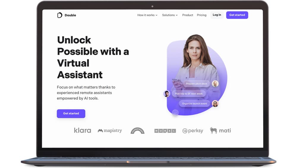 With Double virtual assistant service website
