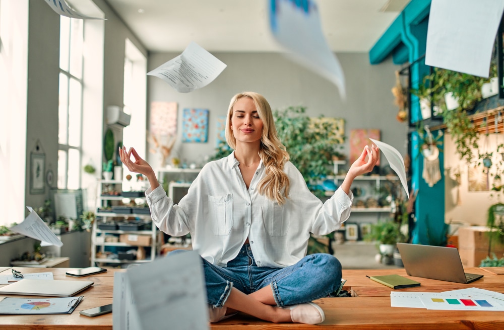 DonnaPro work-life balance showing executive assistant with clear boundaries between work and personal time