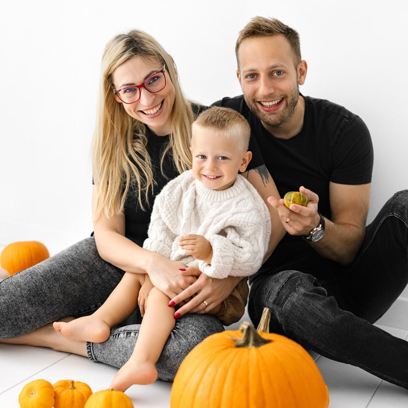 Filip Pesek, CEO of DonnaPro, with his family