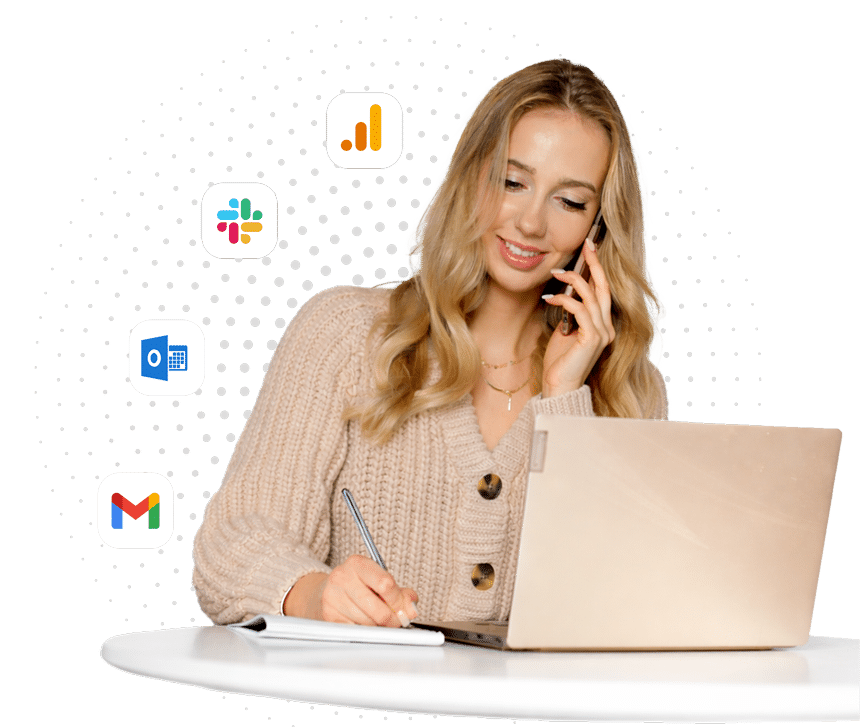 Virtual executive assistant working remotely with calendar, inbox and productivity tools