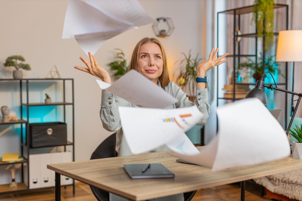 Freelance virtual assistant hidden costs showing administrative burden of independent work