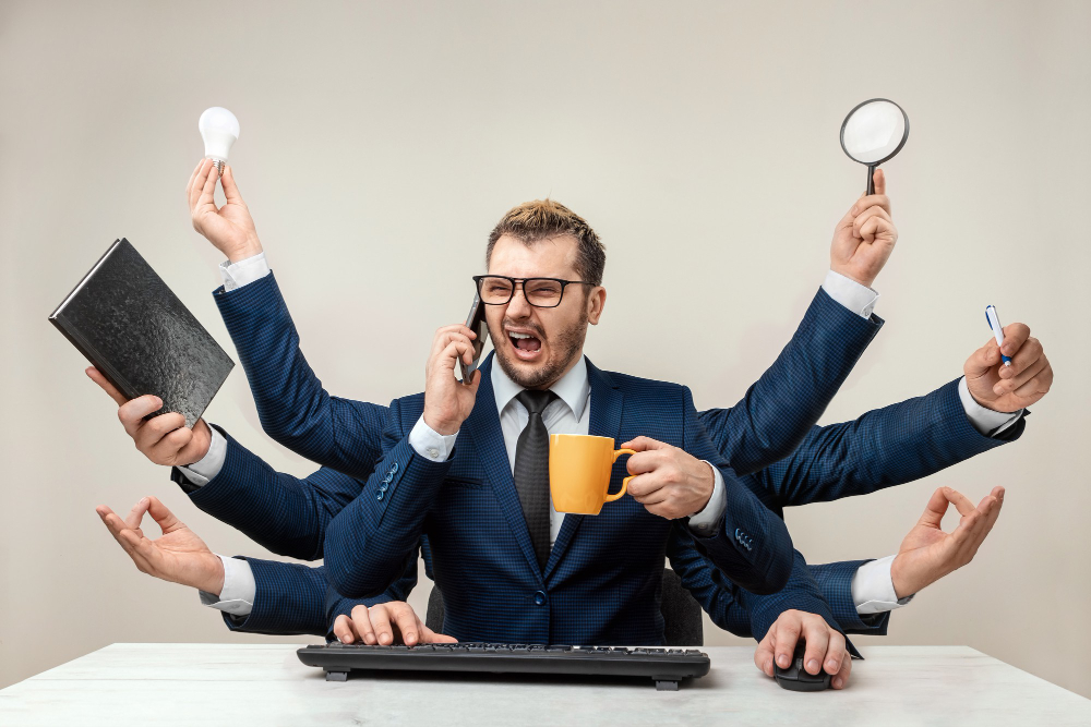 Virtual assistant job search preparation showing professional building online presence and personal brand